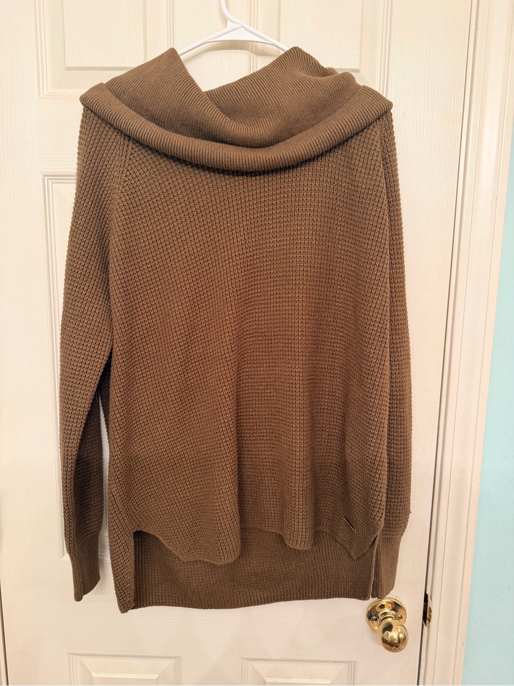 Michael Kors Olive Brown Cowl Neck Sweater
